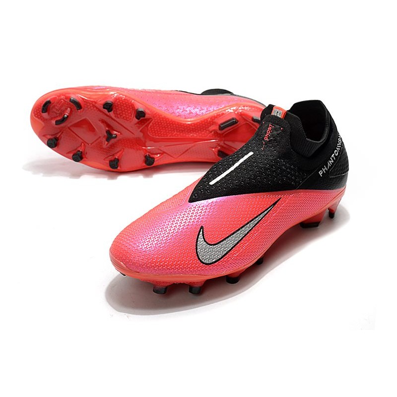 Nike Phantom Vision Elite Dynamic Fit FG Červené stříbrný Černá